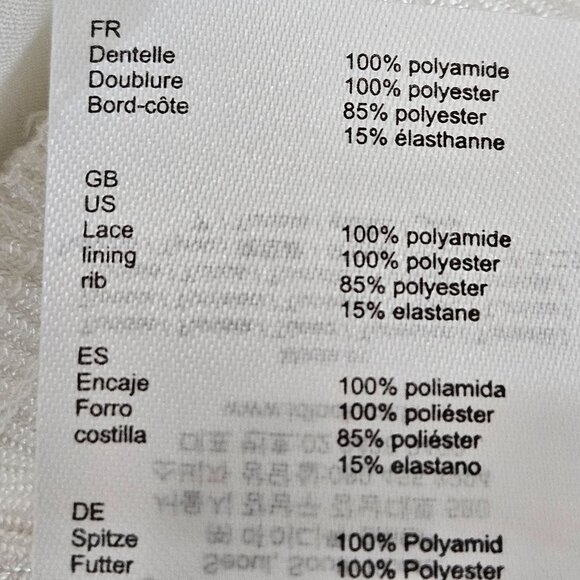 Maje Lace Top Luna Long Sleeve Size 3 Medium Ecru Lace Feminine Designer - Picture 7 of 13